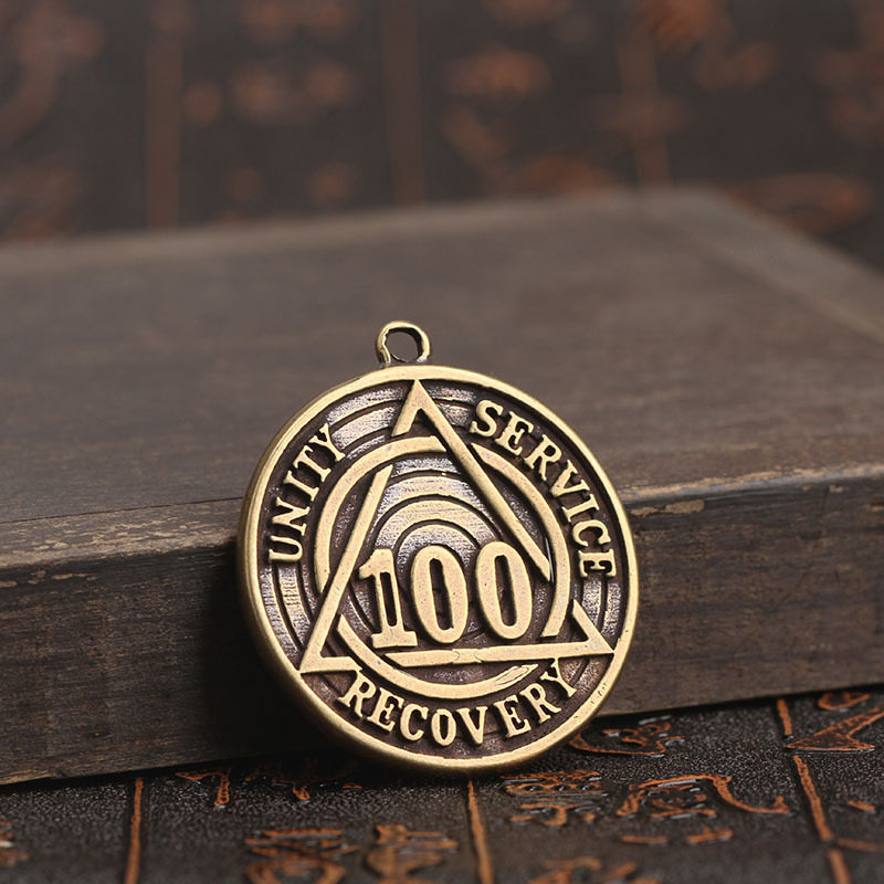 好先生孙红雷同款项链徽章陆远戒酒100天纪念章牌铜牌汽车装挂饰