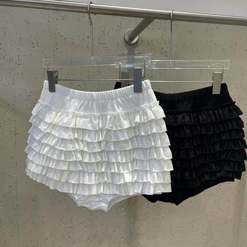 韩国东大门层层木耳边蛋糕裙裤