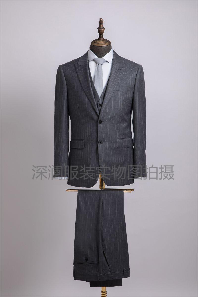 深澜职业装2023一汽奥迪男女西服4S店销售男西装套装浅灰色工装