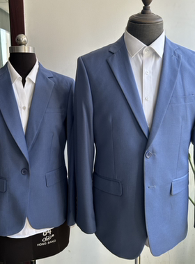 一汽大众西服2023款男士西装女士浅蓝西服西裤汽车4S店工作服原厂