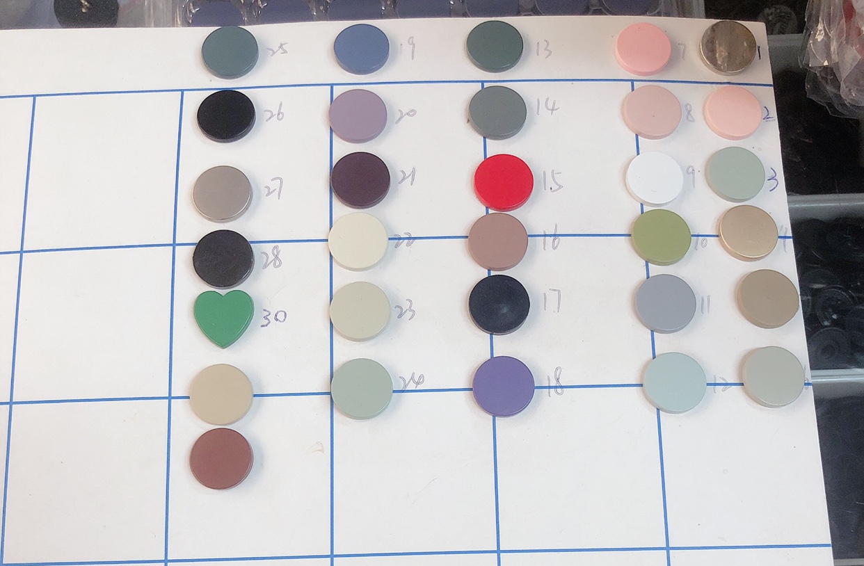 彩色四合扣按扣金属纽扣隐形暗扣羽绒服免缝高档圆形平面扣子22