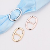 高级感金属丝巾扣多功能收腰扣衬衫 飘带打结扣环小方巾围巾扣腰带