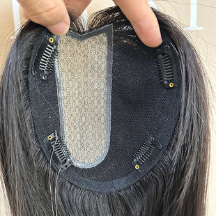 瑞士网假发片女头顶补发片真发蓬松短发遮白发增发量仿真轻薄透气