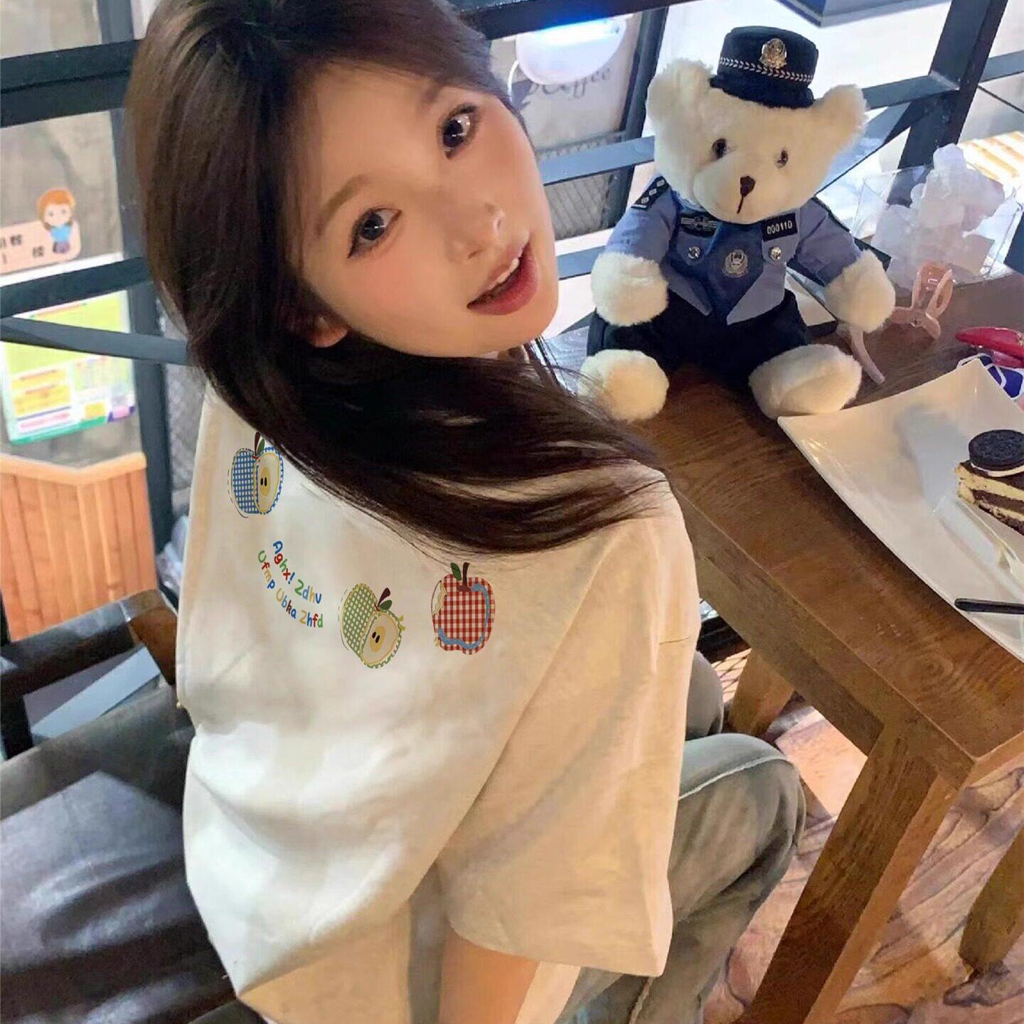 夏季纯棉短袖t恤女2026新款爆款设计感小众美式高街宽松半袖上衣