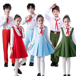 六一幼儿童中小学生红领巾诗歌朗诵大合唱千人献词演出服冯琳同款