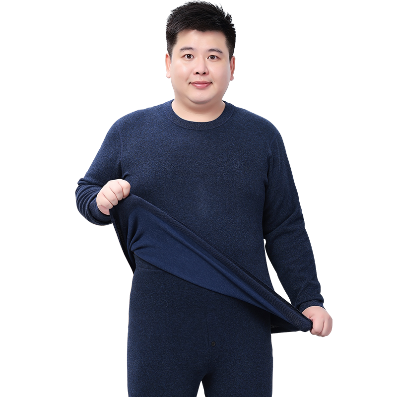 雅鹿长袖男士羊绒蚕丝保暖内衣