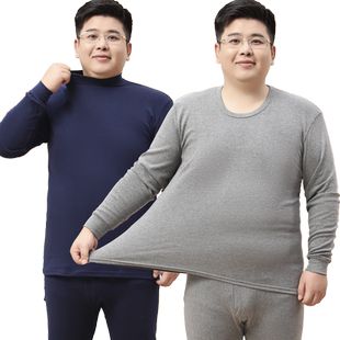 雅鹿大码秋衣秋裤套装男士纯棉薄款保暖内衣胖子肥佬特大号棉毛衫
