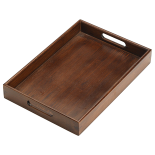轻奢竹制托盘功夫茶具茶奉茶点收纳盘沥水茶台盘家用功夫茶具茶盘