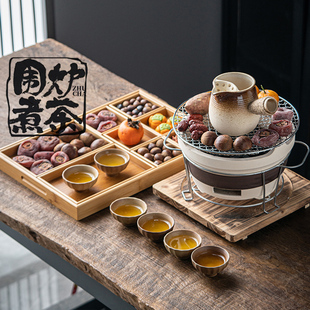 冬天围炉煮茶壶烤火炉碳炉木炭炉烤奶壶碳火炉子取暖器罐罐奶茶壶