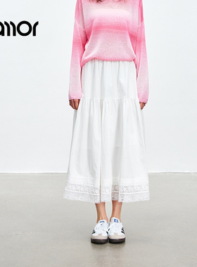 【商场同款】Jamor清新白色裙子2025夏季新款JKB569164