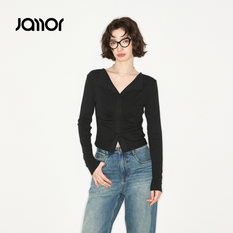 【商场同款】Jamor加墨时尚修身小衫2025秋季新款JKX579524