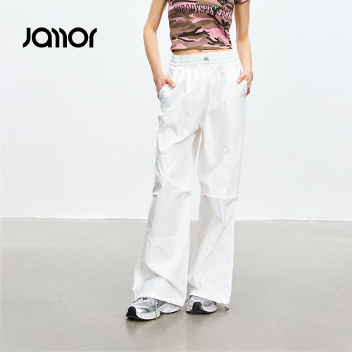 Jamor时尚白色工装裤休闲裤2026秋夏季新款女装显瘦裤子