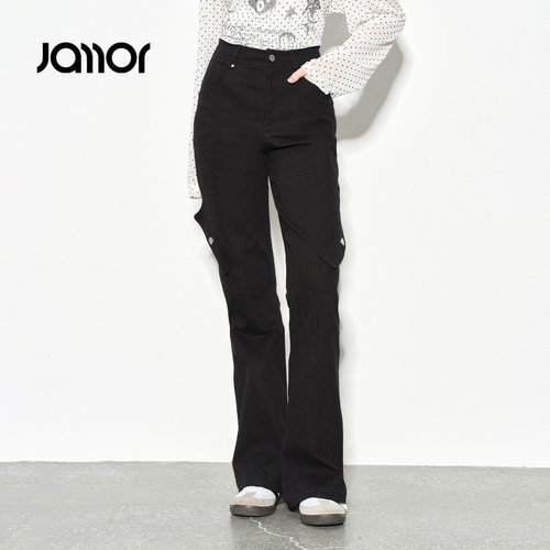 Jamor加墨时尚休闲裤口袋设计感修身显瘦裤子女装2026夏装新款