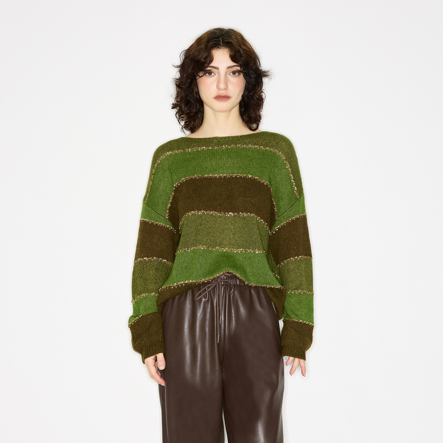 【跨年服饰大上新】Jamor加墨时尚亮色拼色毛针织衫毛衣