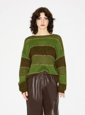 【跨年服饰大上新】Jamor加墨时尚亮色拼色毛针织衫毛衣