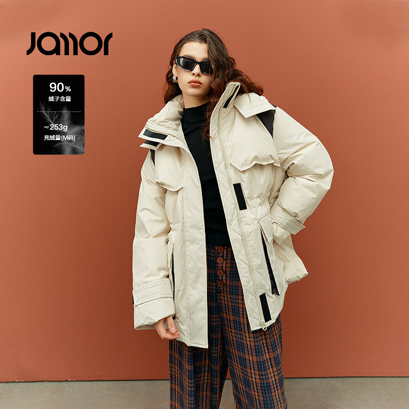 撞色拼接  时尚连帽