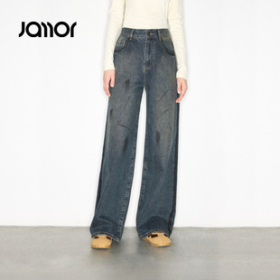 【商场同款】Jamor加墨直筒休闲帅气牛仔裤2025秋冬新款