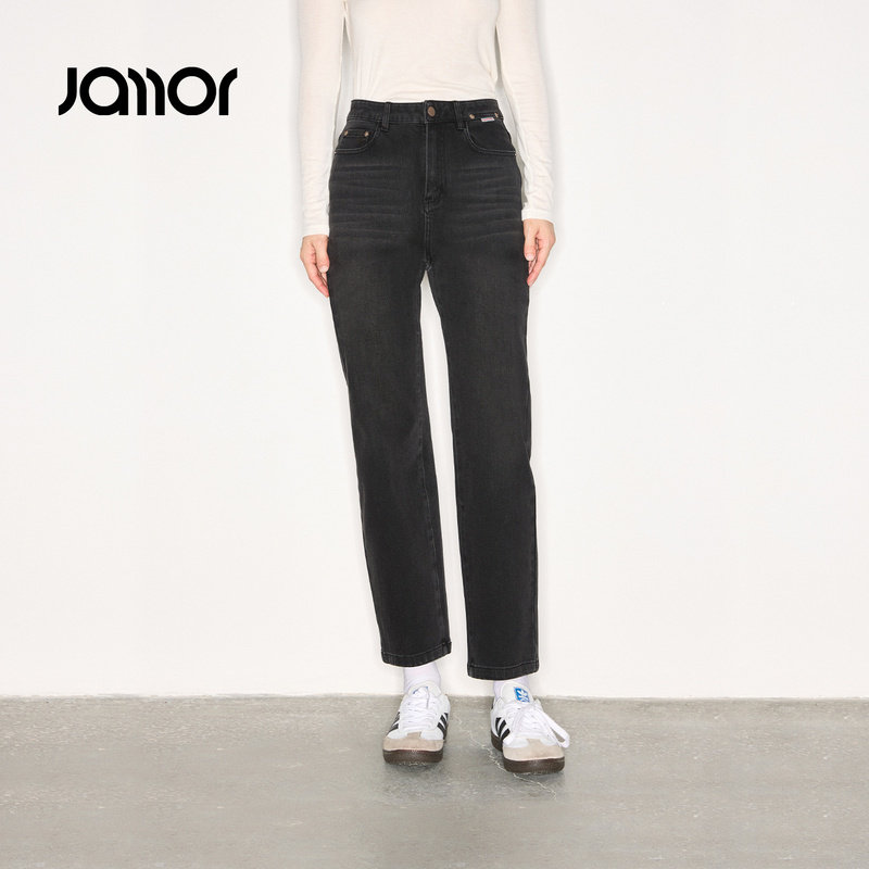 Jamor加墨时尚显瘦九分裤水洗牛仔裤复古帅气裤子女装2025秋冬新,女装/女士精品,牛仔裤,淘宝优惠券,粉丝福利购,淘宝优惠卷