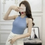 Phụ nữ mùa hè phiên bản Hàn Quốc mặc một chiếc áo sơ mi đa năng treo cổ đan áo vest nữ ngắn với một chiếc áo sơ mi chạm đáy gợi cảm - Áo ba lỗ thiết kế thời trang nữ