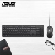 cu100华硕家用办公有线键盘鼠标套装 USB接口即插即用超薄键鼠套装