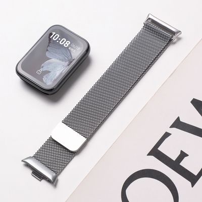 适用于小米手环9pro/8pro表带金属米兰尼斯腕带磁吸替换带智能运动手表男女高级配件