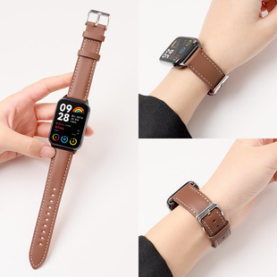 适用于小米手环9Pro表带8pro真皮腕带智能运动手环替换带男女高级时尚 透气 配件夏季