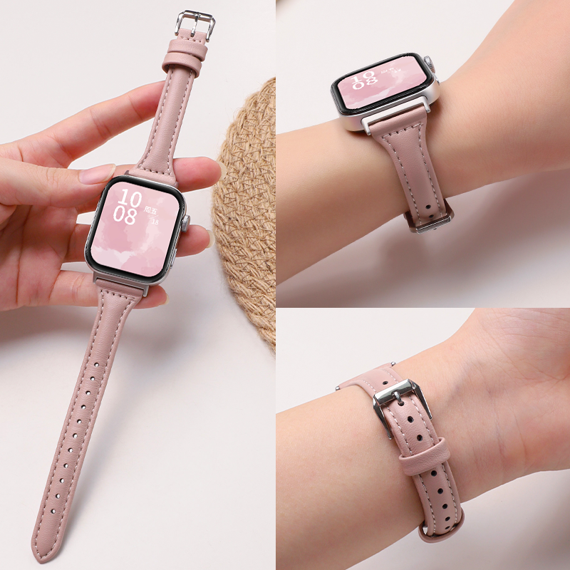 适用于华为fit3/4手表表带watch fit2真皮小蛮腰针扣腕带FIT new替换带智能手表雅致版手表带配件女生