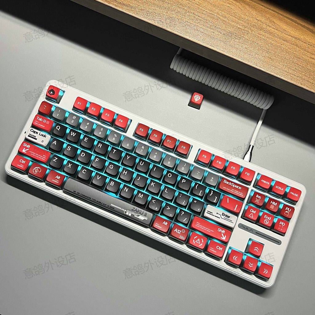 GUNDAM ZAKU ZAKU WARRIOR KEYCAP SIDE PENETRATION FIVE SIDES SUBLIMATION MDA HIGH WOOTING MAGNETIC SHAFT DAREDEVIL RAIN 75