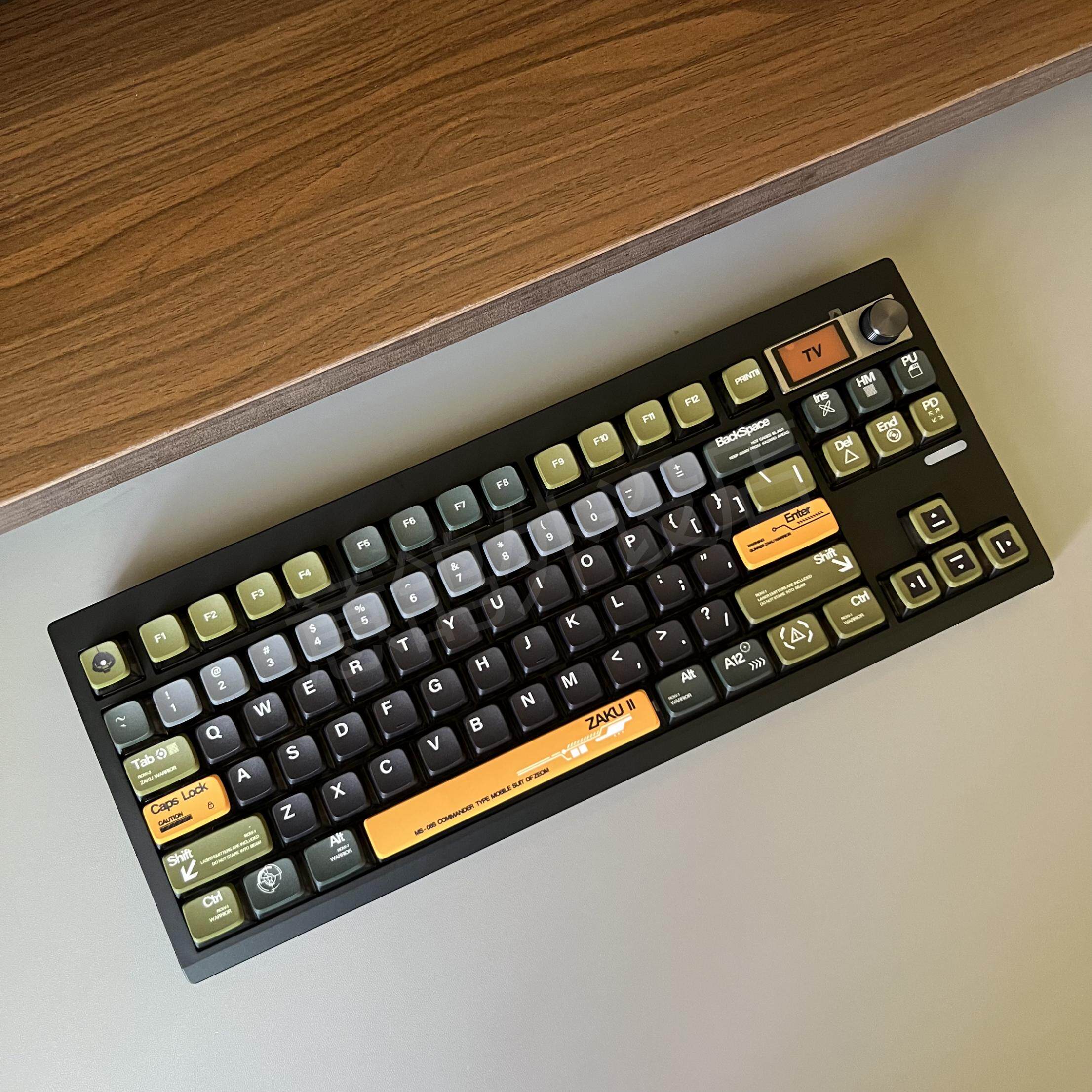 GUNDAM ZAKU ZAKU WARRIOR KEYCAP SIDE PENETRATION FIVE SIDES SUBLIMATION MDA HIGH WOOTING MAGNETIC SHAFT DAREDEVIL RAIN 75