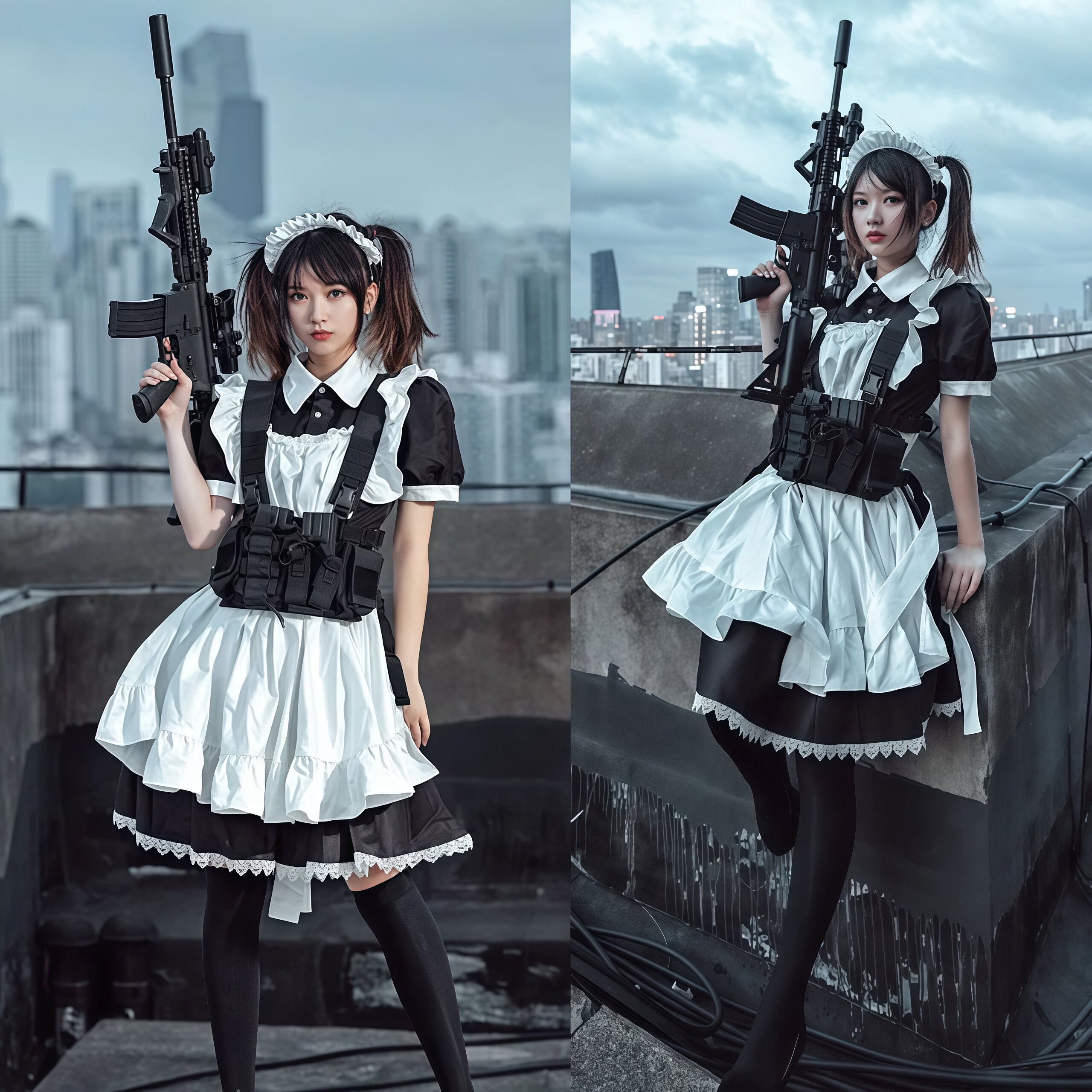 女仆装cos黑白花边套装动漫女佣服连衣裙cosplay服装男款大佬女装