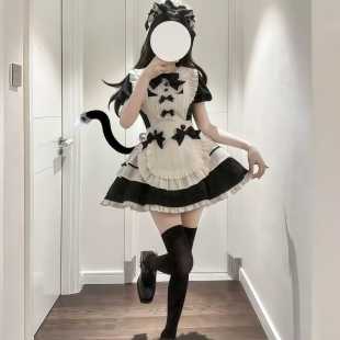 女仆装cos可爱女佣猫咪大码少女lolita连衣裙洛丽塔cosplay服装