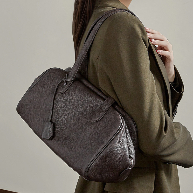 头层牛皮托特包hobo腋下包简约时尚水桶包单肩斜挎包女2025新款冬,箱包皮具/热销女包/男包,腋下包,淘宝优惠券,粉丝福利购,淘宝优惠卷