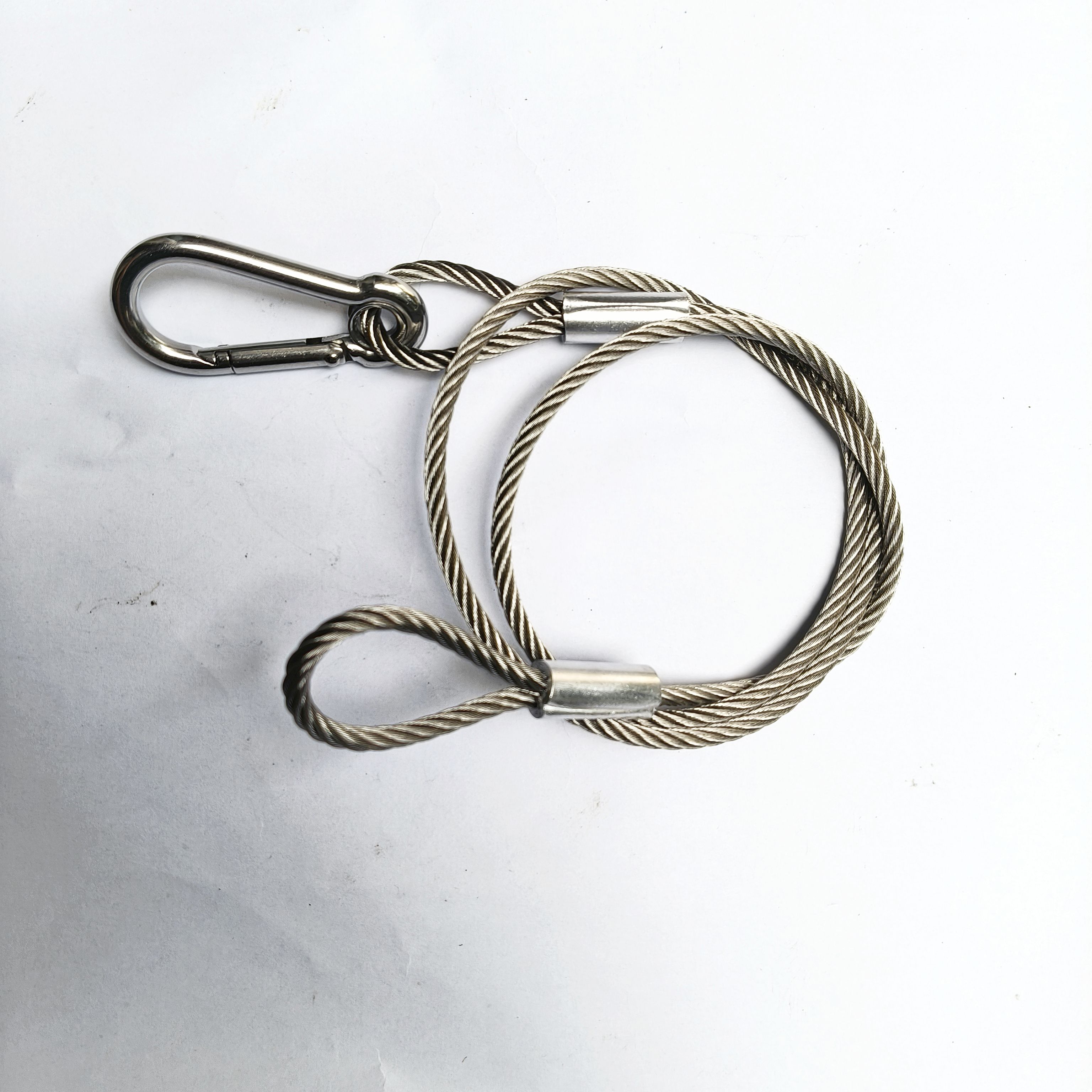 压制钢丝绳吊索具起重钢丝绳304不锈钢钢丝绳压制铝套可定制