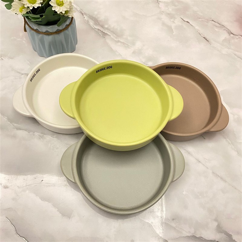 西高地白梗专用陶瓷碗狗狗饭碗饭盆高颜值狗粮盆小型犬喂狗盆水盆