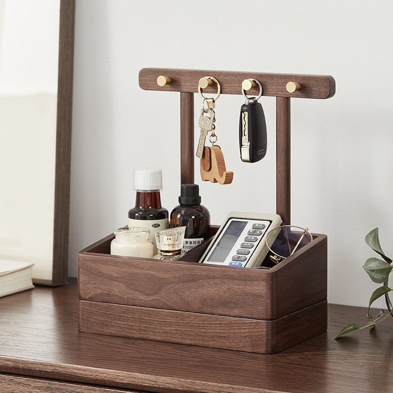钥匙收纳摆件玄关进门收纳架实木家用门口鞋柜入户放杂物盒置物架,收纳整理,桌面收纳盒,淘宝优惠券,粉丝福利购,淘宝优惠卷