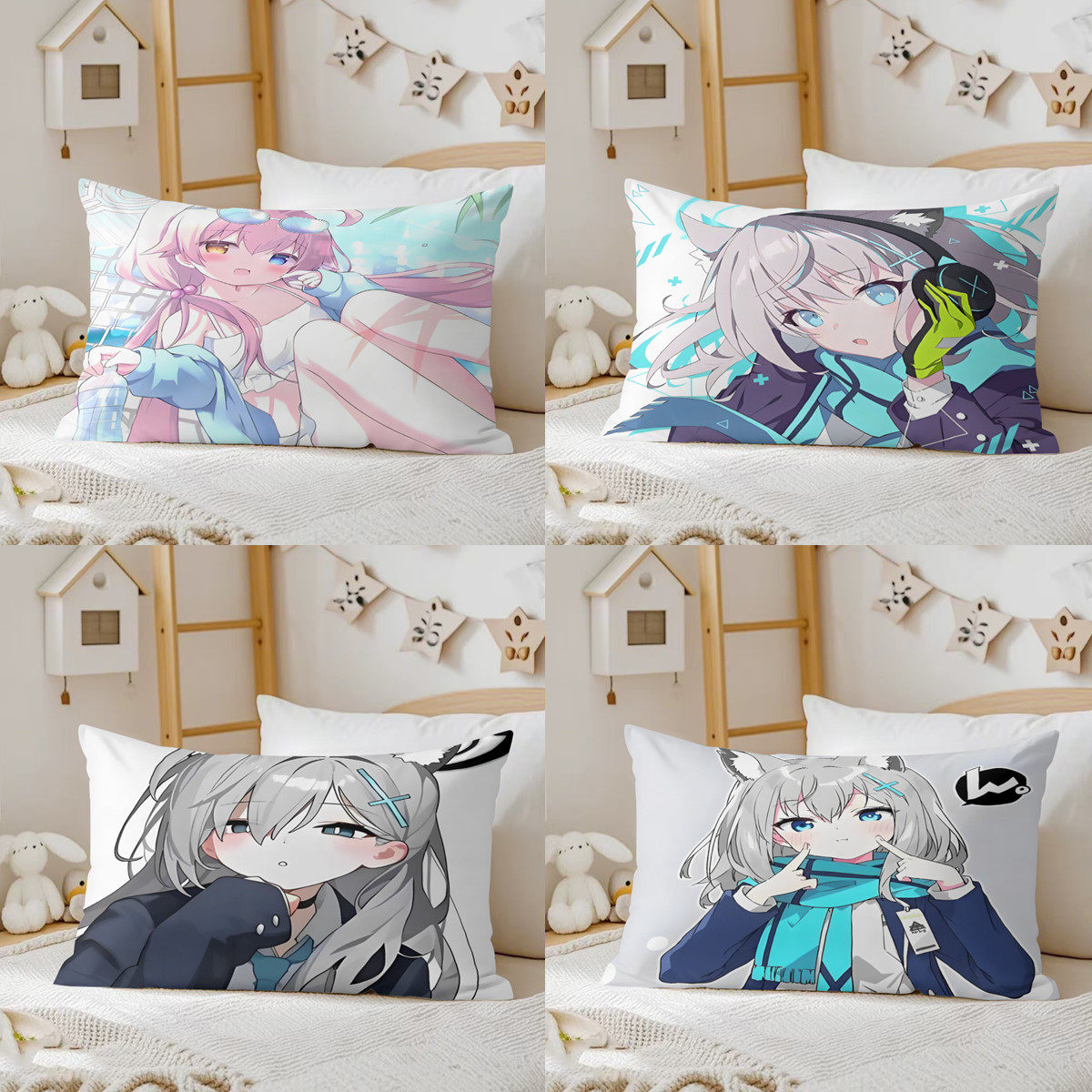 碧蓝档案周边二次元床头靠垫枕