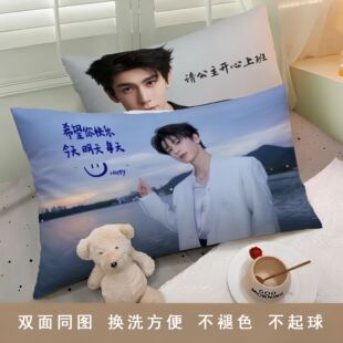 张凌赫明星周边高级长方形抱枕学生房间宿舍床头靠枕午睡枕头