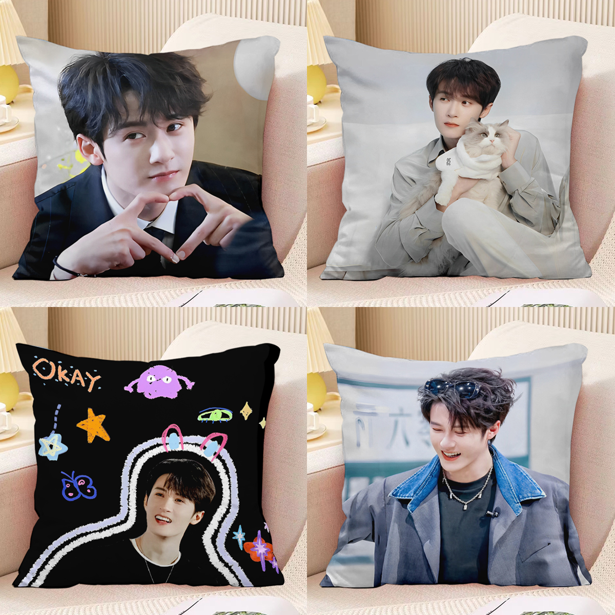 檀健次周边抱枕饭制明星靠垫宿舍卧室床头靠枕闺蜜同学生日礼物