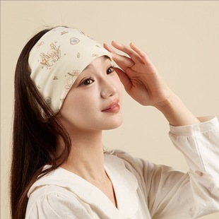 纯棉月子帽发带防风头巾四季保暖产妇做月子帽护额头空调房堆堆帽