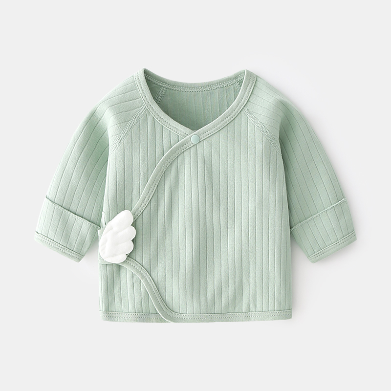 0到3个月新款52码新生婴儿半背衣 a类无骨纯棉初生宝宝和尚服上衣