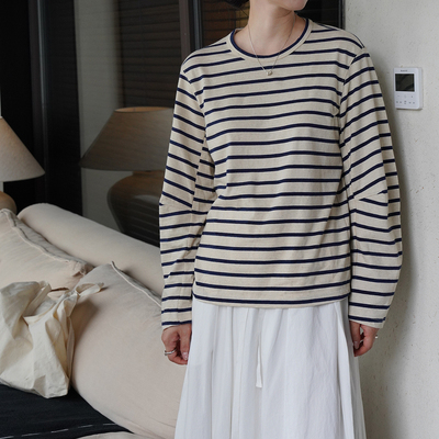 AULDCAT棉麻混纺羊腿袖T恤