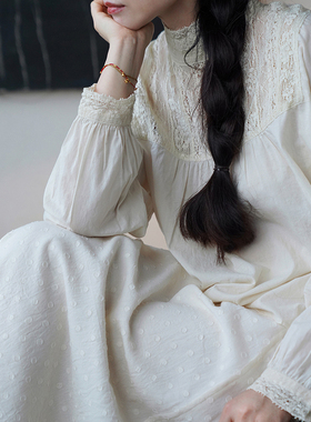 AULDCAT 2025SS Chao软纯棉镂空蕾丝立领衬衫