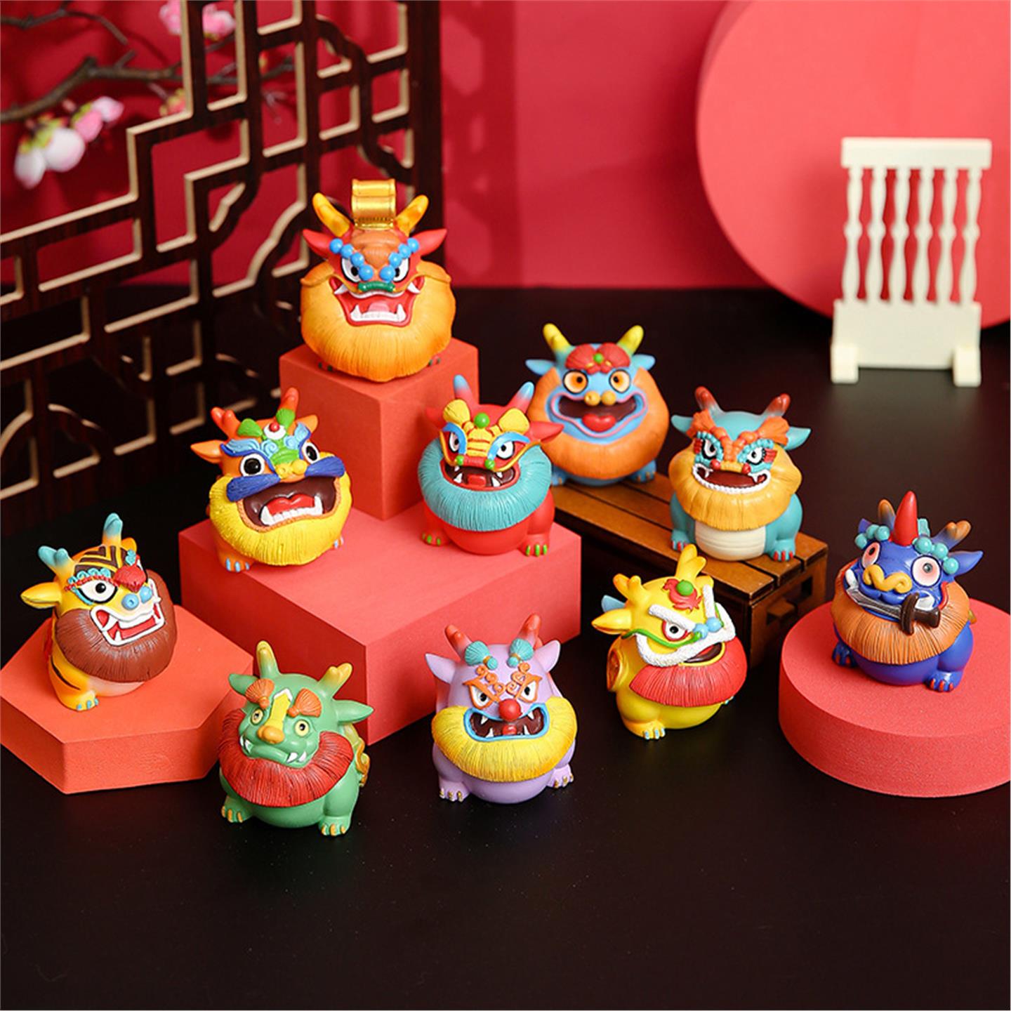 2024新年创意生肖礼物龙年国潮手办盲盒高档家居装饰