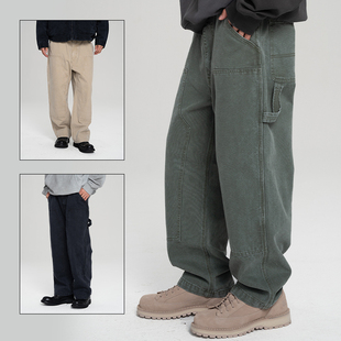 伐木工装 CONTRAFIEND水洗复古B01工装 直筒休闲长裤 双膝裤 裤