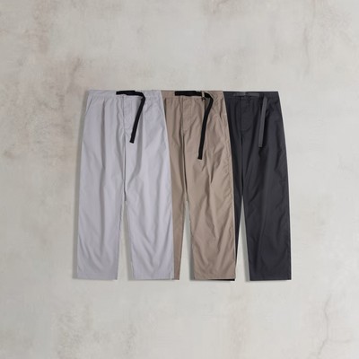 CONTRAFIEND秋SOLOTEX抗皱吸湿宽松九分裤日系直筒微锥CHINO长裤