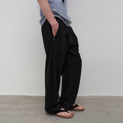 CONTRAFIEND「可降解」日本泷定大阪进口TR混纺直筒长裤宽松西裤