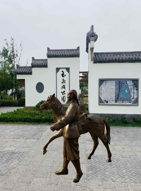 铸铜雕塑定制民风民俗小吃街锻铜人物雕像商业街商场景观装饰摆件