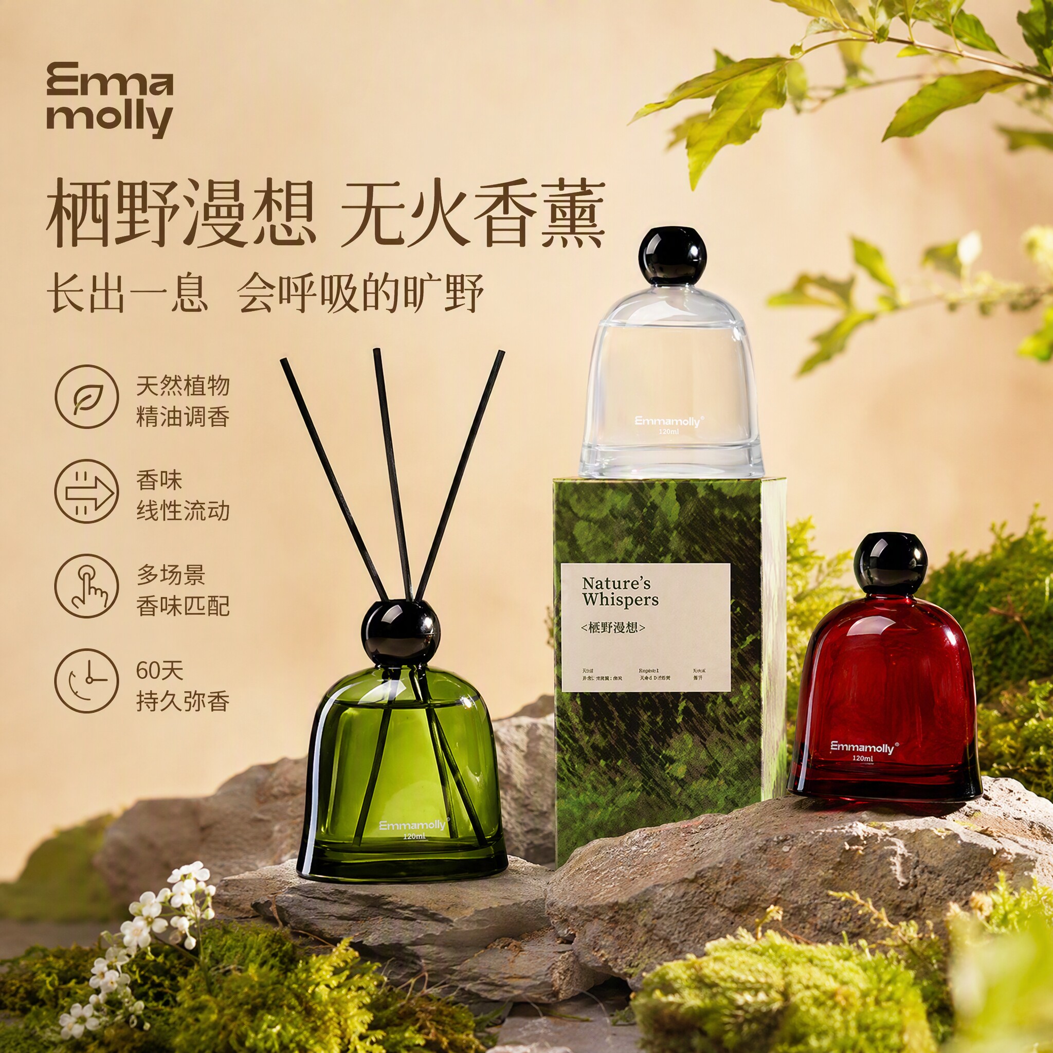 艾玛莫莉栖野漫想车载香薰持久