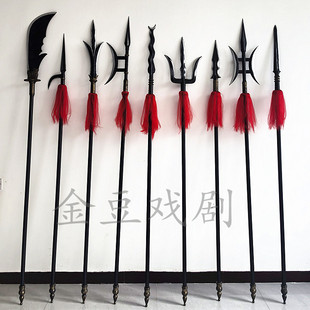 戏剧道具枪十八般兵器刀枪剑戟演出影视舞台表演塑胶材质仿古兵器