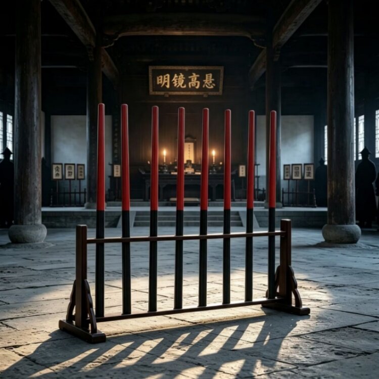 戏剧道具杀威棒水火棍衙役棍子公堂衙门犯人木质道具官差升堂摆件